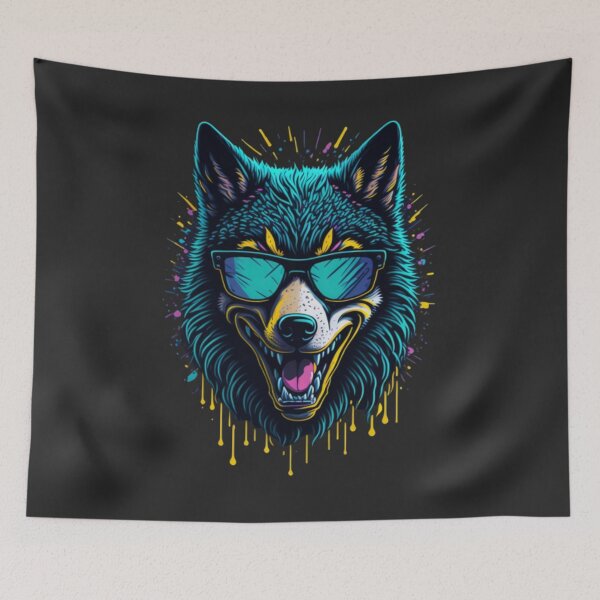 Item preview, Funny Wolf Sunglasses designed and sold by AOCollections.
