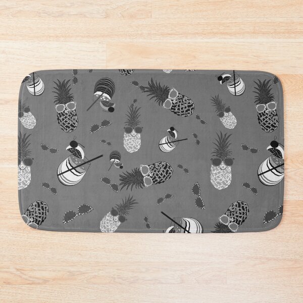 Item preview, Tropical Fruits Pineapple and Sunglasses fruit punch drink summer Black and White designed and sold by Jean-Pham.