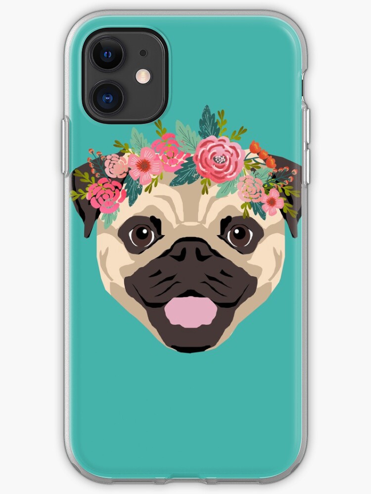 Pug in flowers iPhone 11 case Pug in flowers iPhone 11 case