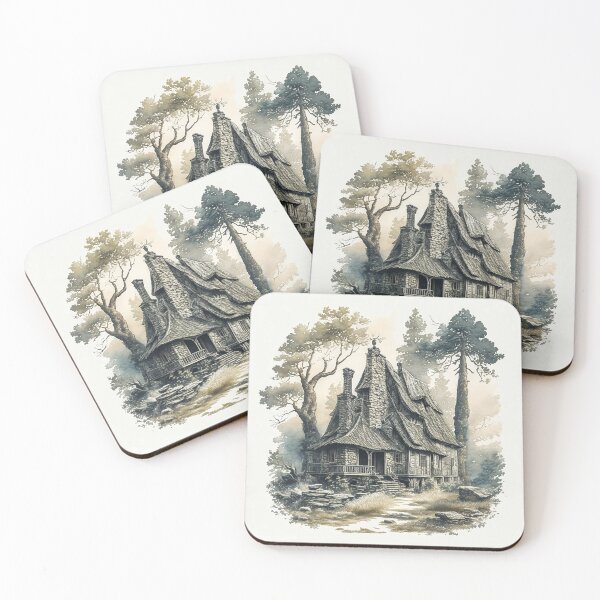 Item preview, Old beautiful abandoned forest cottage designed and sold by SimpleWallArt.