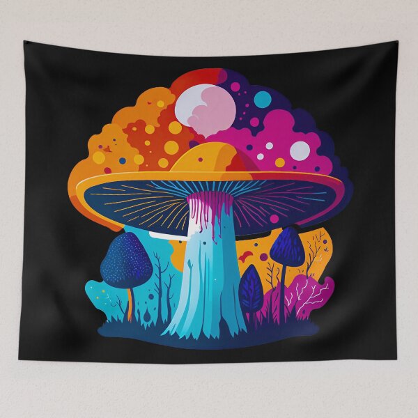 Item preview, Retro Trippy mushroom Sticker designed and sold by ZenStickConcept.