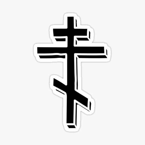 CHRISTIAN SYMBOL CROSS BLACK CATHOLIC PROTESTANT VINYL STICKER DECAL  RELIGION