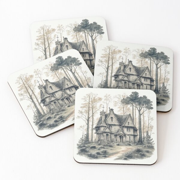 Item preview, Old beautiful abandoned forest cottage designed and sold by SimpleWallArt.