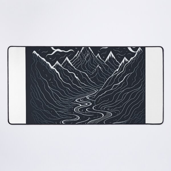 Artikelvorschau, Whimsical Journey: A Breathtaking Black and White Doodle Landscape entworfen und verkauft von RedArtG09.