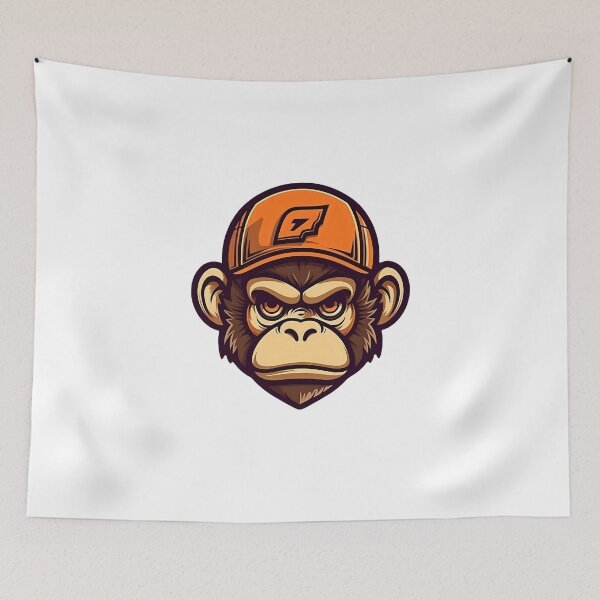 Item preview, Playful Primate: Monkey Head Illustration designed and sold by KristinaNEL.