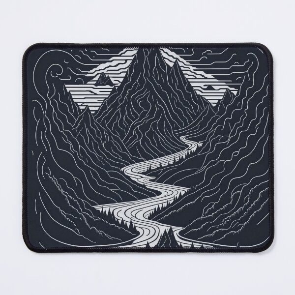 Artikelvorschau, Nature's Magic: Captivating Black and White Doodle Landscape Adventure entworfen und verkauft von RedArtG09.