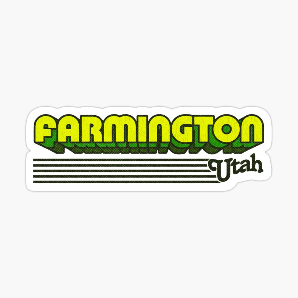 Farmington, Utah | Retro Stripes Sticker
