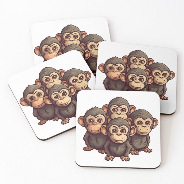 Item preview, Monkey Children Playful Illustration designed and sold by KristinaNEL.