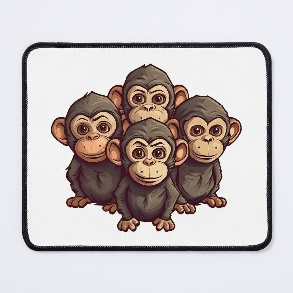 Item preview, Monkey Children Playful Illustration designed and sold by KristinaNEL.