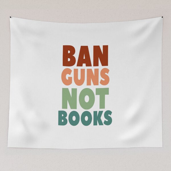 Item preview, Ban Guns Not Books Read Banned Books Book Lover Vintage designed and sold by GraphiGroove.