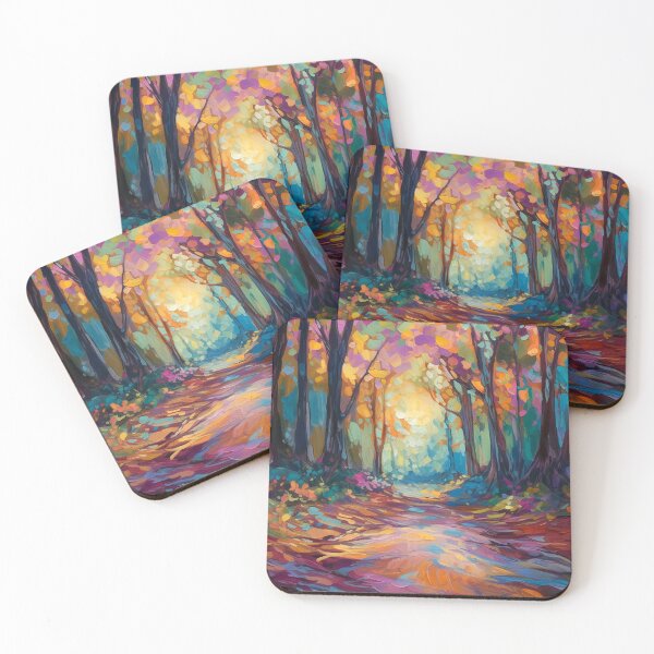 Item preview, Impressionistic woods painting 8 designed and sold by Art by Lilia.