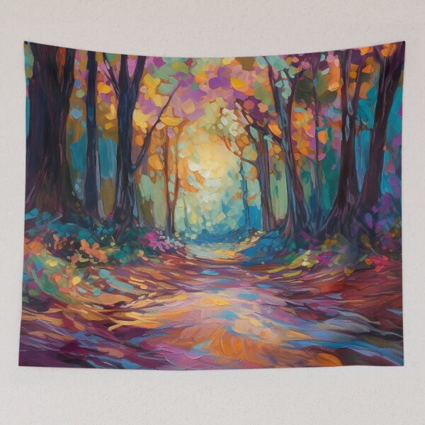 Item preview, Impressionistic woods painting 8 designed and sold by Art by Lilia.