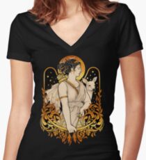 ARTEMIS Women's Fitted V-Neck T-Shirt