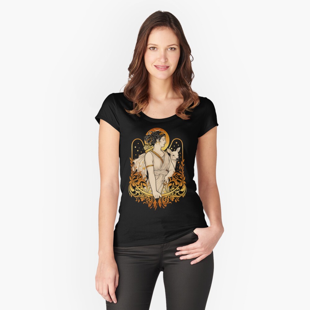 Item preview, Fitted Scoop T-Shirt designed and sold by medusadollmaker.