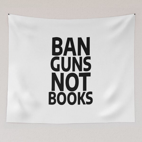 Item preview, Ban Guns Not Books Read Banned Books Book Lover designed and sold by GraphiGroove.