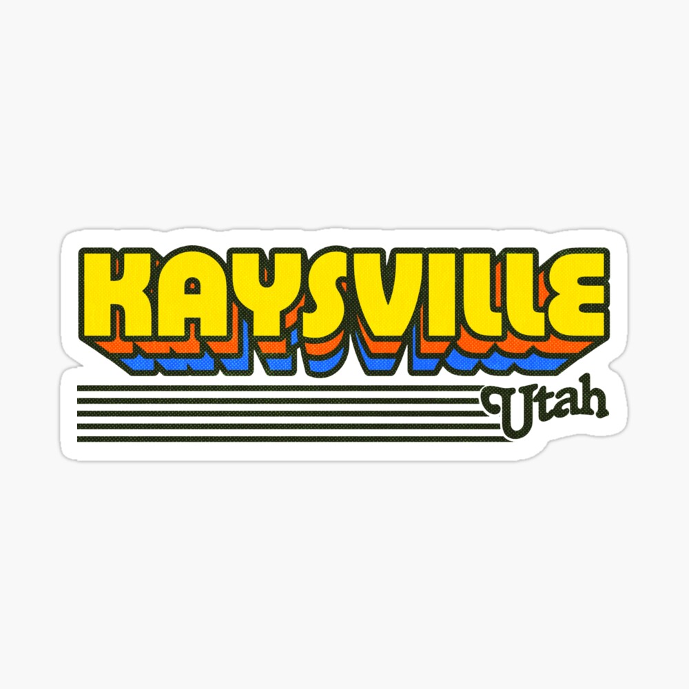 Kaysville, Utah | Retro Stripes Sticker