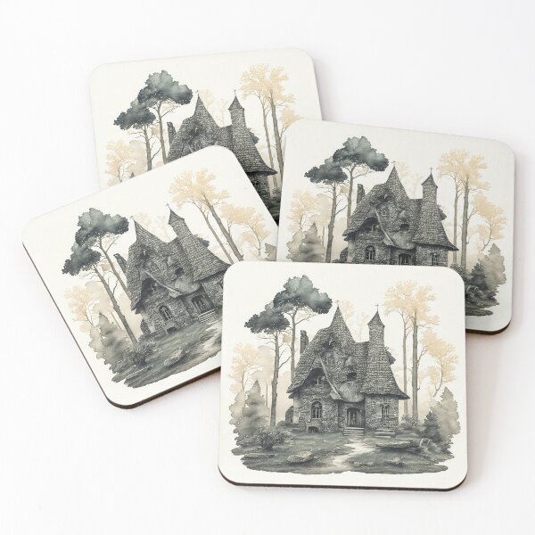 Item preview, Old beautiful abandoned forest cottage designed and sold by SimpleWallArt.