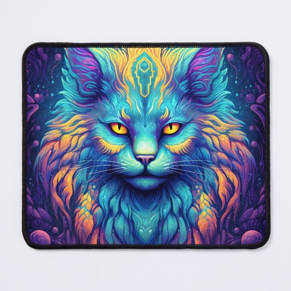 Artikelvorschau, Mystic Cat DMT Art-Stil entworfen und verkauft von TogetherDshop.