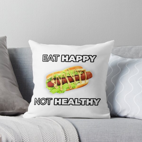 Item preview, Happy Not Healthy - Funny Gifts for Hot-dog Lovers designed and sold by sirMatys.