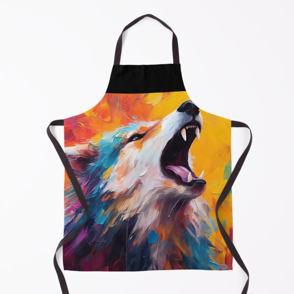 Artikelvorschau, Mystischer Wolf in abstrakter Farbsymphonie - Wildlife Art entworfen und verkauft von SweetWhiskers.