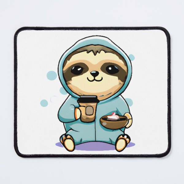 Item preview, Cute sloth drinking coffee, sloth t-shirt designed and sold by Blue Dragon.