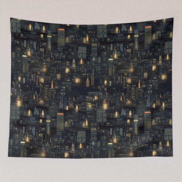 Item preview, Las luces de la ciudad de noche designed and sold by EvgeniiaSim.