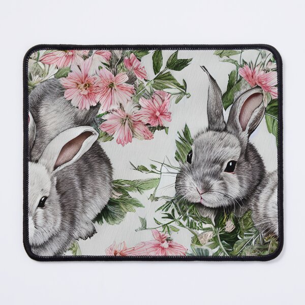 Item preview, Cute Bunnies and Flowes designed and sold by Poetic Patterns Studio.