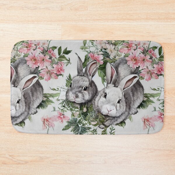 Item preview, Cute Bunnies and Flowes designed and sold by Poetic Patterns Studio.