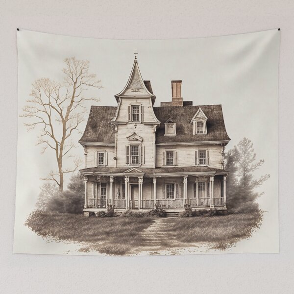 Item preview, Old beautiful abandoned cottage designed and sold by SimpleWallArt.
