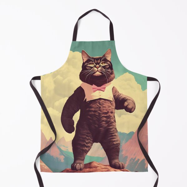Item preview, Muscle Meow Quirky Retro Art Cat designed and sold by KittyStampedeCo.