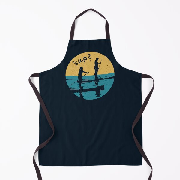 Item preview, SUP?, Stand Up Paddleboard Pun, Two Silhouettes On Paddleboards designed and sold by D-Spot Shop.