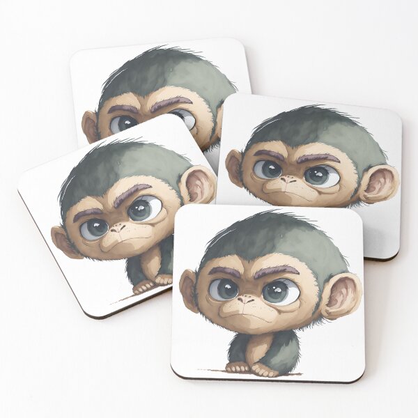 Item preview, The Pouty Monkey Cartoon Illustration designed and sold by FernLiz.