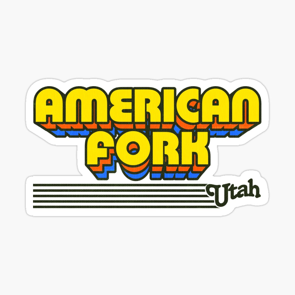 American Fork, Utah | Retro Stripes Sticker