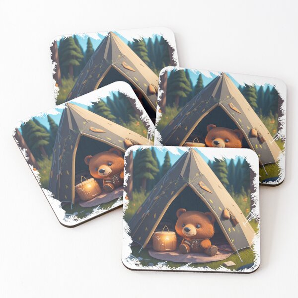 Item preview, Bear Camping in a Tent designed and sold by VnJ-Cr8.