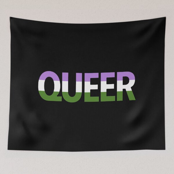 Item preview, QUEER - GenderQueer Pride Flag 1.0 designed and sold by Thelittlelord.