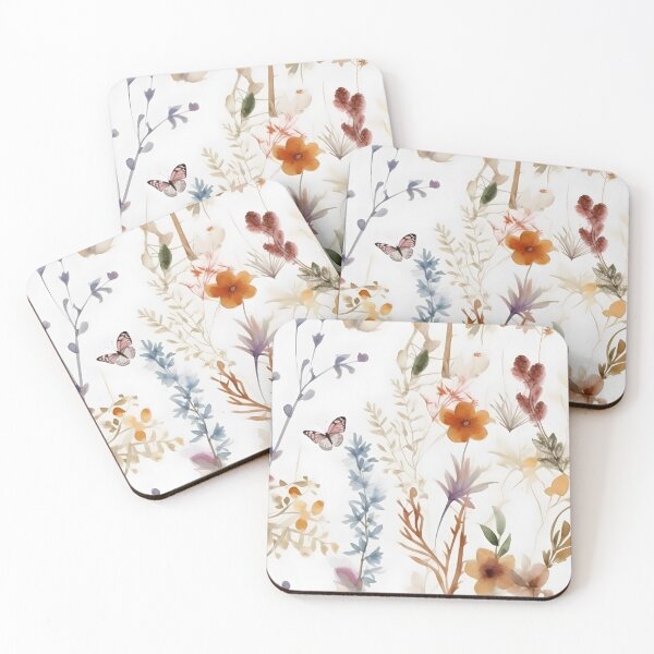 Item preview, Butterflies with tree branches, flowers, and leaves designed and sold by CATWADesigns.