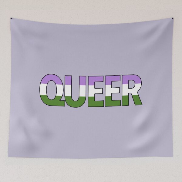 Item preview, QUEER - GenderQueer Pride Flag 2.0 designed and sold by Thelittlelord.