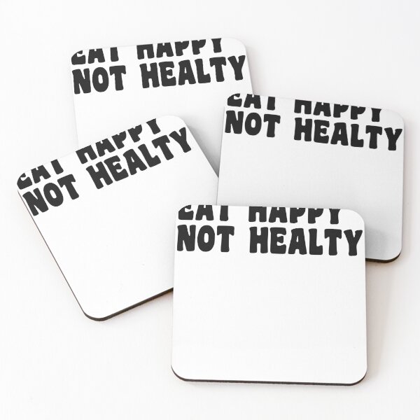 Item preview, Eat happy not healthy simple design designed and sold by Yakuzads.