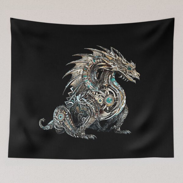 Item preview, Mystical dragon in futuristic style designed and sold by bellabitis.