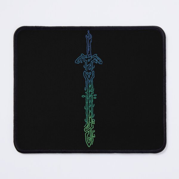 Item preview, Zonai Gradient Sword Geoglyph Black Background (Totk)  designed and sold by HeartonSleeves.