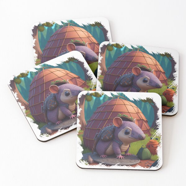 Item preview, Armadillo on a Camping Adventure designed and sold by VnJ-Cr8.