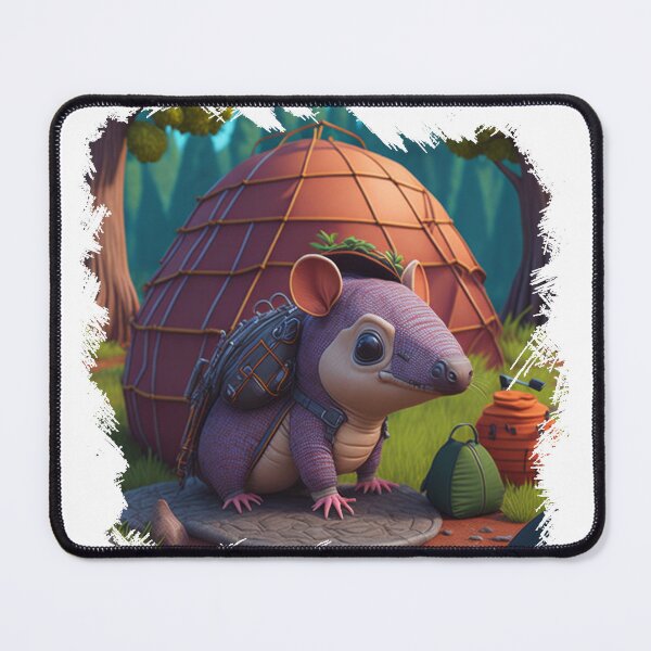 Item preview, Armadillo on a Camping Adventure designed and sold by VnJ-Cr8.