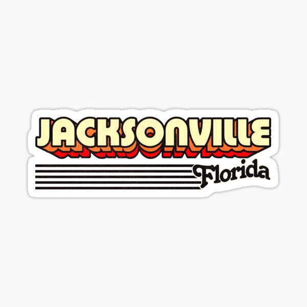 "Jacksonville, Florida Retro Stripes" Sticker for Sale by retroready