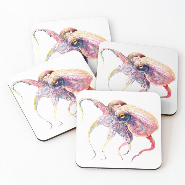 Item preview, Octopus, creamy colored artwork designed and sold by surenart.