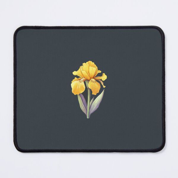 Item preview, Vibrant Yellow Iris Watercolor illustration for Gardening Enthusiasts designed and sold by Stickerharvest.