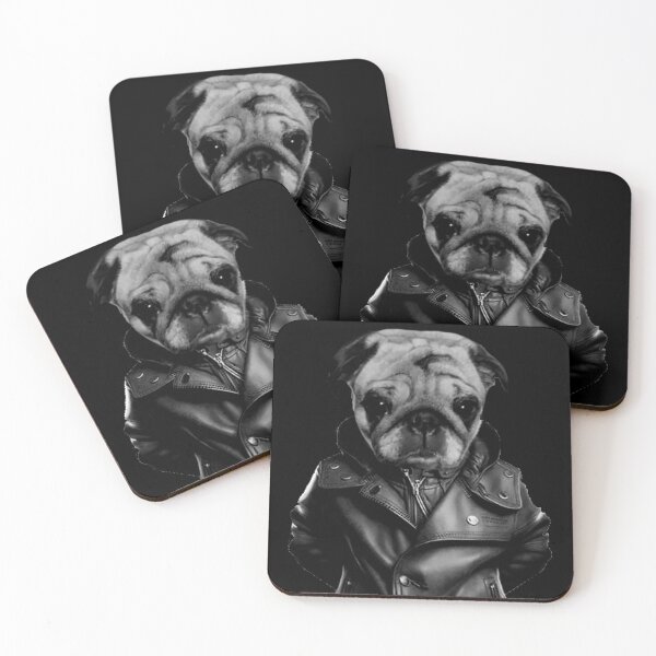 Item preview, Pug in leather jacket designed and sold by angus77ok.