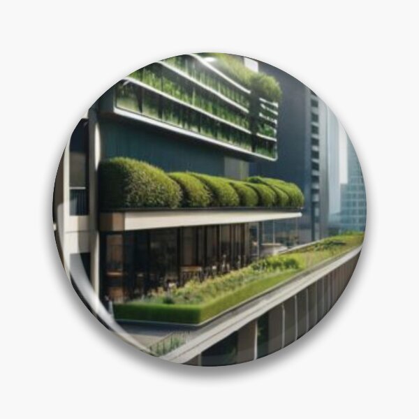 Item preview, Urban Oasis - City Street with Vibrant Green Roofs and Vertical Gardens designed and sold by Design-Layla.