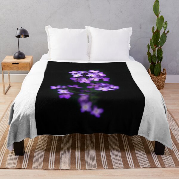 Item preview, Purple flowers on black background designed and sold by olena2552.