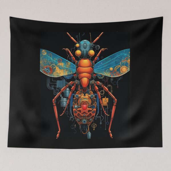 Item preview, Insectoid Automata: Biomechanical Insect Artwork T-Shirt designed and sold by JLCableStudio.