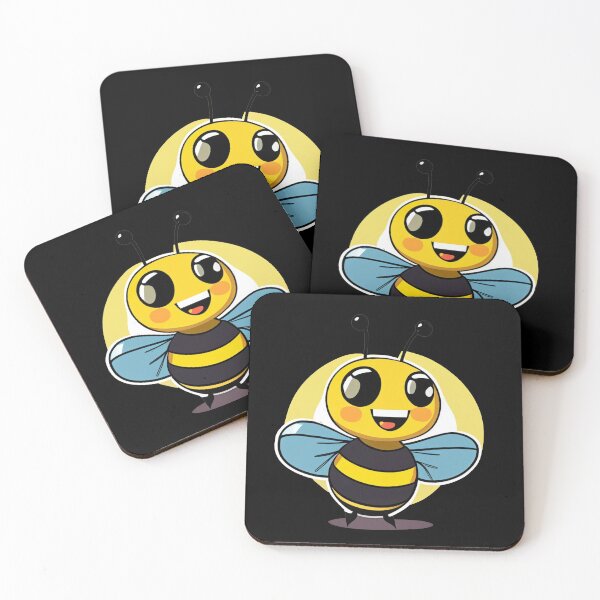 Item preview, Buzzing Charm Simple Cartoon Bee Illustration designed and sold by czarnyfeniks.